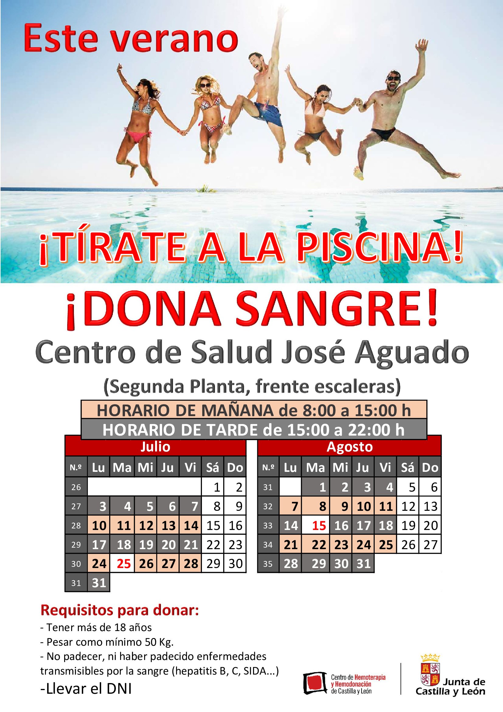 ESTE VERANO TÍRATE A LA PISCINA, DONA SANGRE